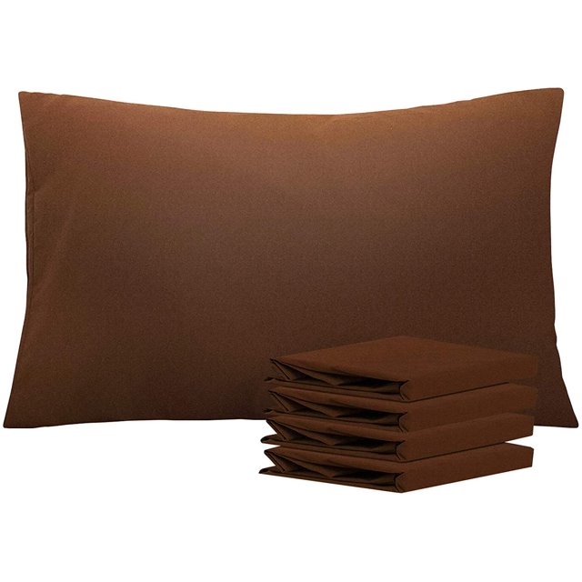 NTBAY Juego de 2 fundas de almohada estándar, 100% microfibra cepillada de 1800 hilos, súper suaves y acogedoras, resistentes a las arrugas, la decoloración y las manchas con cierre de sobre, fundas d