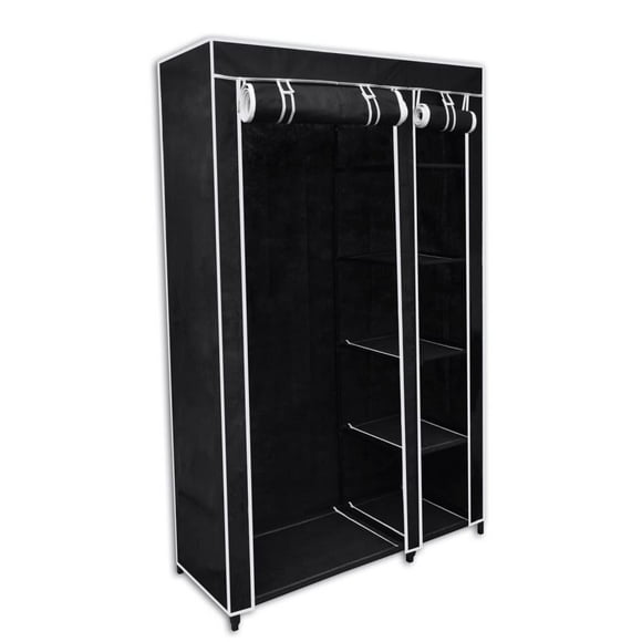 Armario plegable de tela VidaXL negro 110x46x175cm