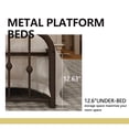 thumbnail image 7 of alazyhome Brown Platform Metal Bed Frame, Suitable All Ages, Twin, 7 of 7