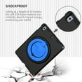 thumbnail image 7 of ELEHOLD Rugged Case for iPad 6th/5th Generation /Pro 9.7inch (2018/2017/2016) with 360° Rotatable Handle Grip Kickstand Built-in Screen Protector Crossbody Shoulder Strap Washable Shockproof CaseBlack, 7 of 7