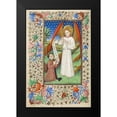 thumbnail image 2 of Illuminator, Unknown 15th Century French 11x14 Black Modern Framed Museum Art Print Titled - A Patron and his Guardian Angel, 2 of 5