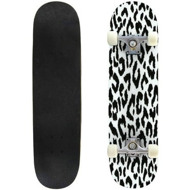 seamless with leopard spots Outdoor Skateboard Longboards 31"x8" Pro Complete Skate Board Cruiser