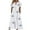 Blue, variant on Dress for Women Spring Printing Causal V-Neck Button Short Sleeve Vacation Pockets Dress Women Dress