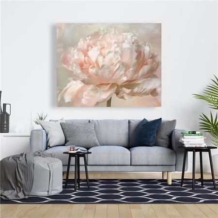 Pictorem C1RC4860A2XK8F 48 x 60 in. Peony - White Canvas Wall Art for Elegant Home Decor
