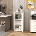 thumbnail image 7 of PLMFJQK Metal Locker Storage Cabinet with 1 Doors, Pantry with Shelves, Storage Cabinet with Adjustable Leveling Foot for Kitchen, Employees, Office,White,Black,34.5"*15.75"*13.78",White, 7 of 7