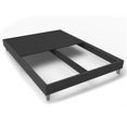 thumbnail image 3 of JERFIT Twin Size Bed Frame with Upholstered Headboard, Quick Setup No Tools Platform Base with 6" Modern Legs, Dark Grey, 3 of 3