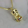 thumbnail image 2 of Thanos Infinity Gauntlet Marvel Yellow Gold Plated Crystal Accent Necklace, 2 of 3