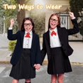 thumbnail image 3 of LinYooLi Nœud Papillon Noir pour Femmes, Nœuds Papillon Réglables Croisés pour Uniforme de Filles Nœud Papillon Croisé pour Remise de Diplôme Scolaire, 3 of 6