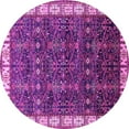 thumbnail image 1 of Ahgly Company Indoor Round Oriental Pink Industrial Area Rugs, 4' Round, 1 of 4