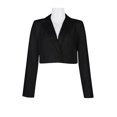 thumbnail image 2 of Adrianna Papell Women's Notched Collar One Button Long Sleeve Jacket Black Size 12, 2 of 12