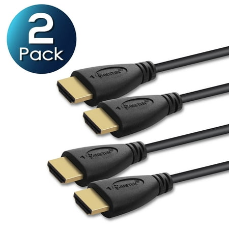 2 Pack Insten 10' HDMI CABLE 2.0 HIGH SPEED 10FT For BLURAY 3D DVD PS3 PS4 HDTV XBOX 360 One Samsung HDTV 10' [Supports UHD 4K 2160p 3D Smart TV Full HD 1080p (Best Sony Tv For Ps4)