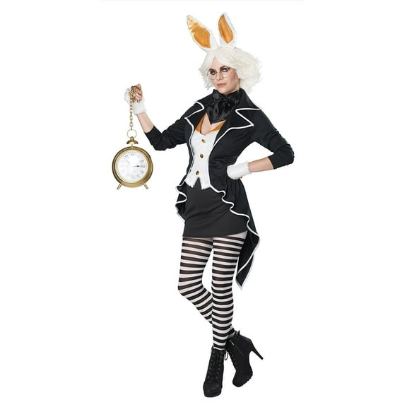 California Costumes Punctual White Rabbit Fancy-Dress Costume for Women with Jacket for Adults, S