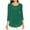 Green, variant on Womens Dressy Tops Crewneck 3/4 Sleeve Tunic Tops Pleated Front Double Layers Elastic Mesh Casual Flowy Work Shirts Navy S