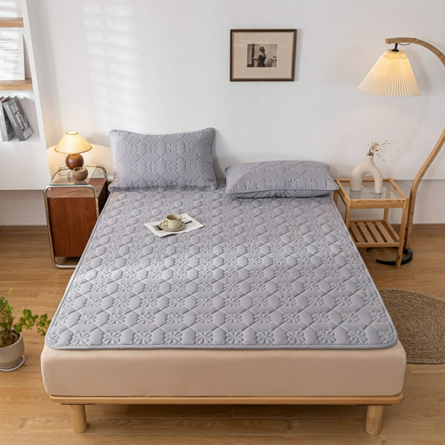 Washable Bed Pads for Adults Mattress Protector Washable Underpads Breathable Mattress Cover Machine Washable Cotton Thickened Mattress Companion Breathable Non Slip Mattress Quilted Fitted Sheet