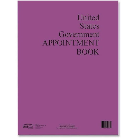 Unicor UCR6648809 2026 Weekly Appointment Book Planner