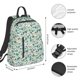 thumbnail image 2 of Balery Floral In Teal Mochila Ligera para Hombres y Mujeres – Resistente y Impermeable, Ideal para la Escuela, el Trabajo, los Viajes y el Uso Diario, 2 of 7
