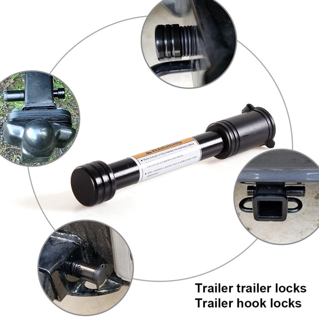 Carbon Steel Trailer Hitch Lock Portable Anti-lost Universal Automotive Automobile Dustproof Anti-corrosive Powder Coating Pin Part Accessories with 2 Keys