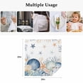 thumbnail image 5 of Navy Blue Coastal Cloth Napkins, Shell Starfish Coral Nautical Summer Beach Washable and Reusable Dinner Napkins Set of 8, Table Napkin for Kitchen Party Birthday Wedding Hotel Housewarming 20"x20", 5 of 9