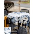 thumbnail image 4 of Outdoor Tablecloth with Umbrella Hole and Zipper, Blue Fall Pumpkins Square Table Cloth 60x60 Inch Waterproof Tablecloth, Thanksgiving Maple Leaf Tree Retro Picnic Table Cover for Patio Camping, 4 of 7