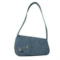 thumbnail image 1 of Women Shoulder Bag Underarm Bag Magnet Button Closure Solid Color Pin Decor Smooth Large Capacity Decorative Lady Handbag, 1 of 11