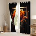 thumbnail image 3 of Erosebridal Splash Basketball Black Out Curtains, Cool Sports Curtains Pack of 2 (42x63 Each) for Boys and Girls, 3 of 6
