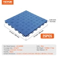 thumbnail image 6 of VEVOR Garage Tiles Interlocking, 12 x 12 x 0.53 inch 25 Pack Garage Floor Covering Tiles, Non-Slip Double-Sided Texture Garage Flooring Tiles, for Garages, Basements, Repair Shops, Blue, 6 of 9
