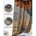 thumbnail image 3 of Burnt Orange Grey Black Flower Kitchen Curtains Spring Floral Botanical Cafe Short Curtains for Bathroom Blackout Window Curtain Small Window Treatment Drapes for Bedroom Living Room 52"x45"x2, 3 of 9