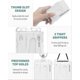 thumbnail image 4 of Vertical 2 Card Badge Holder with Thumb Slot Hard Clear PC Case Protector with Retractable Badge Holder, 2-Pack, 4 of 5