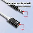 thumbnail image 5 of Type C to 3.5mm Plug Converter Earphone Adapter Cable for Clearly Auditory Output in Black Silver Red Optional, 5 of 10