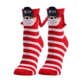 thumbnail image 2 of Calcetines de pareja hechos a mano, regalos, calcetines para mujeres, hombres, clubes, celebridades, calcetines con dedos del pie Rojo, 2 of 9