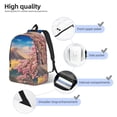 thumbnail image 3 of Yiaed Cherry Blossoms Print Print Laptop Backpack Travel Canvas Backpack Vintage Aesthetic Backpack for School Knapsack Backpack Backpack for School-Medium, 3 of 5