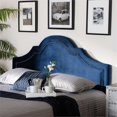 thumbnail image 4 of Baxton Studio Rita Velvet and Wood King Headboard in Navy Blue, 4 of 6
