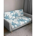 thumbnail image 3 of Blue Starfish Coastal Sofa Couch Cushion Covers Washable, Removable Stretchable Sectional Couch Covers, Nautical Summer Beach Coral Ocean Slipcovers for L & T Shape Sofa Protector M Size 1 pc, 3 of 7