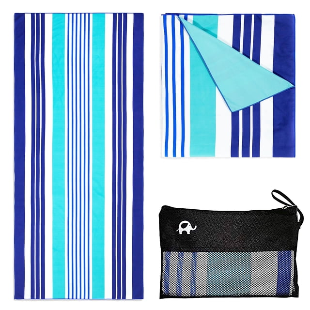 Toalla de playa Elite Trend de microfibra de secado rápido, 198 x 89 cm