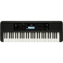Yamaha PSRE383 61-Key Portable Electronic Piano with Power Adapter, Black