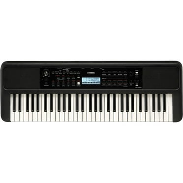Yamaha PSRE383 61-Key Portable Electronic Piano with Power Adapter, Black