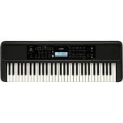 Yamaha PSRE383 61-Key Portable Electronic Piano with Power Adapter, Black