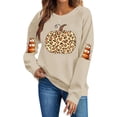 thumbnail image 3 of VKOYWKM Fall Sweatshirt for Women Halloween Pumpkin Graphic Sweatshirt Crewneck Long Sleeve Pullover Party Tops Matching Family Halloween Sweatshirts, 3 of 6