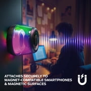 Monster Mag Flux Magnetic Bluetooth Speaker, 5W Portable Wireless Speaker with Multicolor LED Lighting, Magnetic Base & TWS Pairing, MicroSD Playback