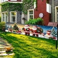 thumbnail image 3 of 1 piece Merry Christmas fence banner decoration, suitable for lawn, wall, garden, seasonal garden display, 3 of 7