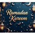 thumbnail image 3 of Ramadan Kareem Vertical Banner Islamic Celebration Lanterns Backdrop Holiday Eid Decor Stars Crescent Moon Party Decorations Religious Event Background, 3 of 3