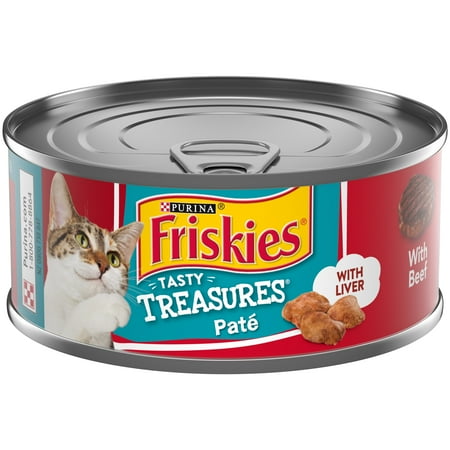 UPC: 0050000582112 | Purina Friskies Tasty Treasures Pate Wet Cat Food Beef Liver 5.5 oz Cans (24 Pack)