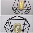 thumbnail image 4 of Lámpara colgante industrial Laklulu con forma de jaula y forma de nido geométrico, estilo vintage, pantalla de metal para lámpara de techo, color negro, 4 of 5
