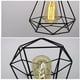 thumbnail image 4 of Laklulu Lámpara Colgante Industrial Jaula Geometría Nido Estilo Vintage, Lámpara de Techo de Metal Iluminación de Pantalla, Negro, 4 of 5
