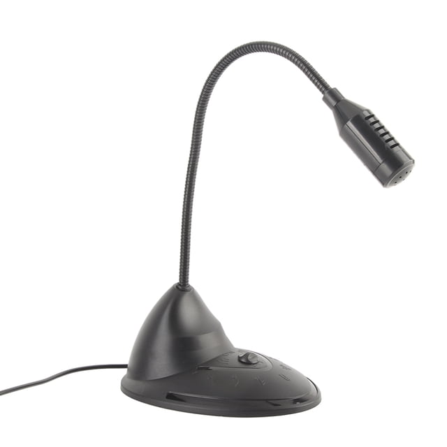 Omnidirectional Wired Microphone, Microphone, Adjustable Tube 3.5mm Plug Laptop Games Live Streaming Computer for Notebook