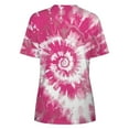 thumbnail image 5 of SWPZC Women's Tie Dye Graphic Tees Casual Short Sleeve Crewneck Tshirt Blouse Summer Dressy Comfy Loose Fit Tunic Cute Tops Woman Shirts Short Sleeve Long Sleeve T Shirts Women, 5 of 5