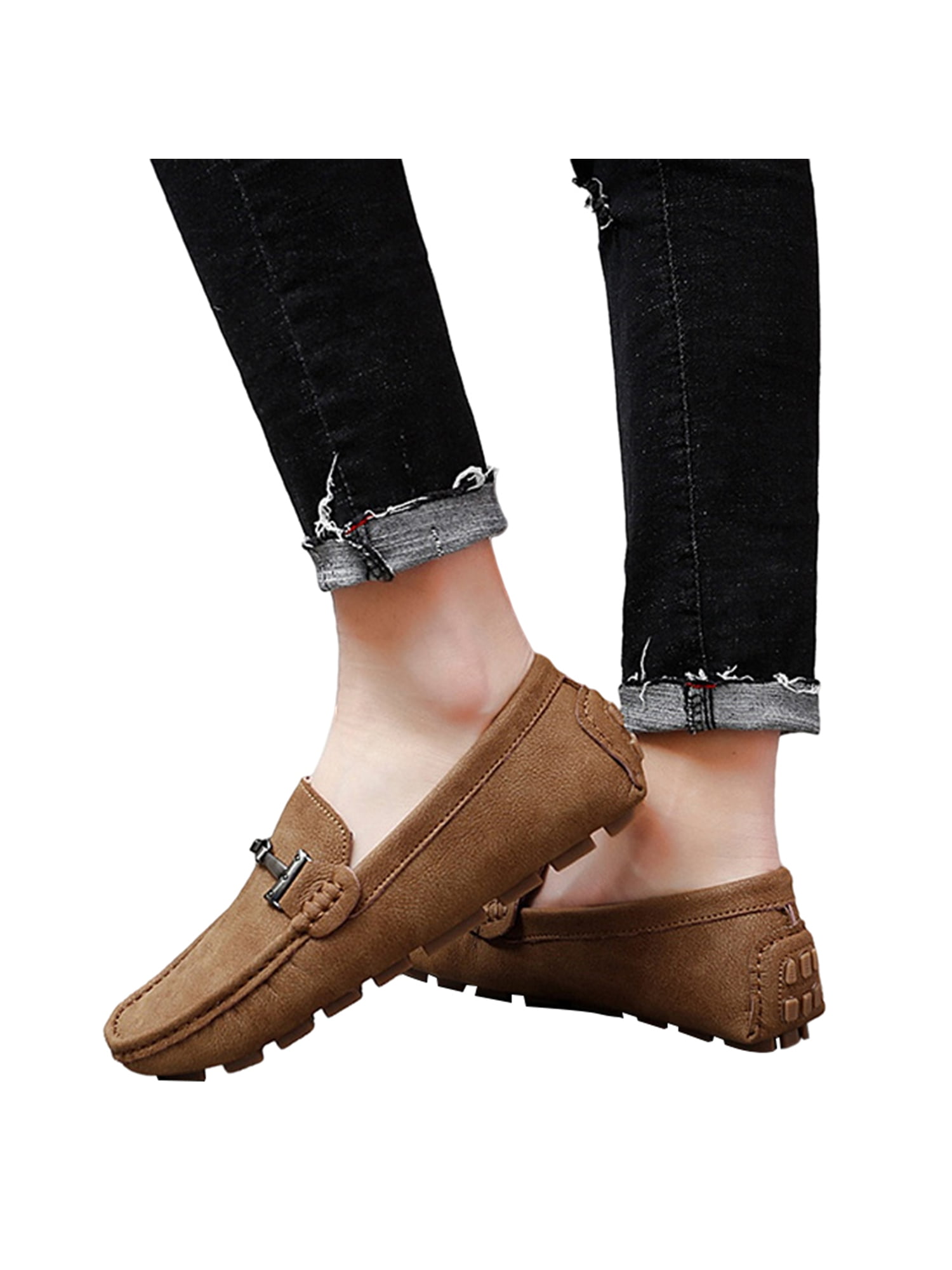 Chic Mens Loafers Faux Leather Slip On Casual Dress Moccasins Shoes Flats Soft T