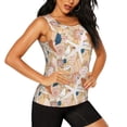 thumbnail image 2 of Haiem Tropical Beach Sea Shell Printed Women's Workout Tank Top, Quick-Dry Sleeveless Gym Shirt, Breathable Lightweight Athletic Top for Running, Yoga, and Casual Wear-Medium, 2 of 7