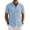 Sky Blue, variant on Domzest Men's Short Sleeve Button Down Shirt Casual Textured Cuban Collar Shirts with Chest Pocket Army Green L