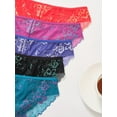 thumbnail image 6 of 5 Pack Sexy Underwear for Women Seamless Soft Lace Hipster Ladies No Show Bikini Panties Womens Cheeky, 6 of 6
